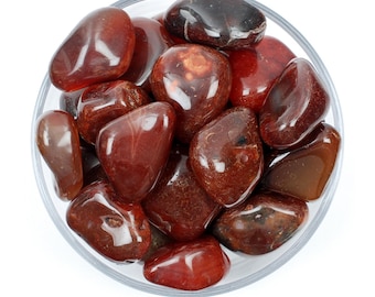 Red Fire Agate Tumbled Stone, Natural Flame Crystal, Vitality And Altar Ritual Gem
