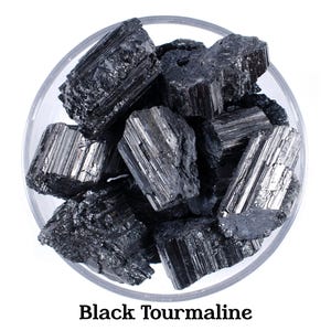 Raw Black Tourmaline Stone, EMF Protection Shield, Root Chakra Specimen