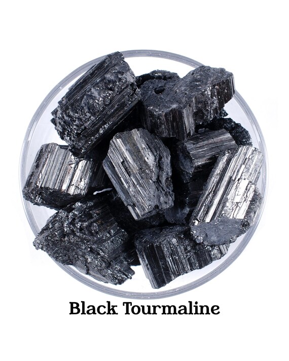 Raw Black Tourmaline Stone, EMF Protection Shield, Root Chakra Specimen