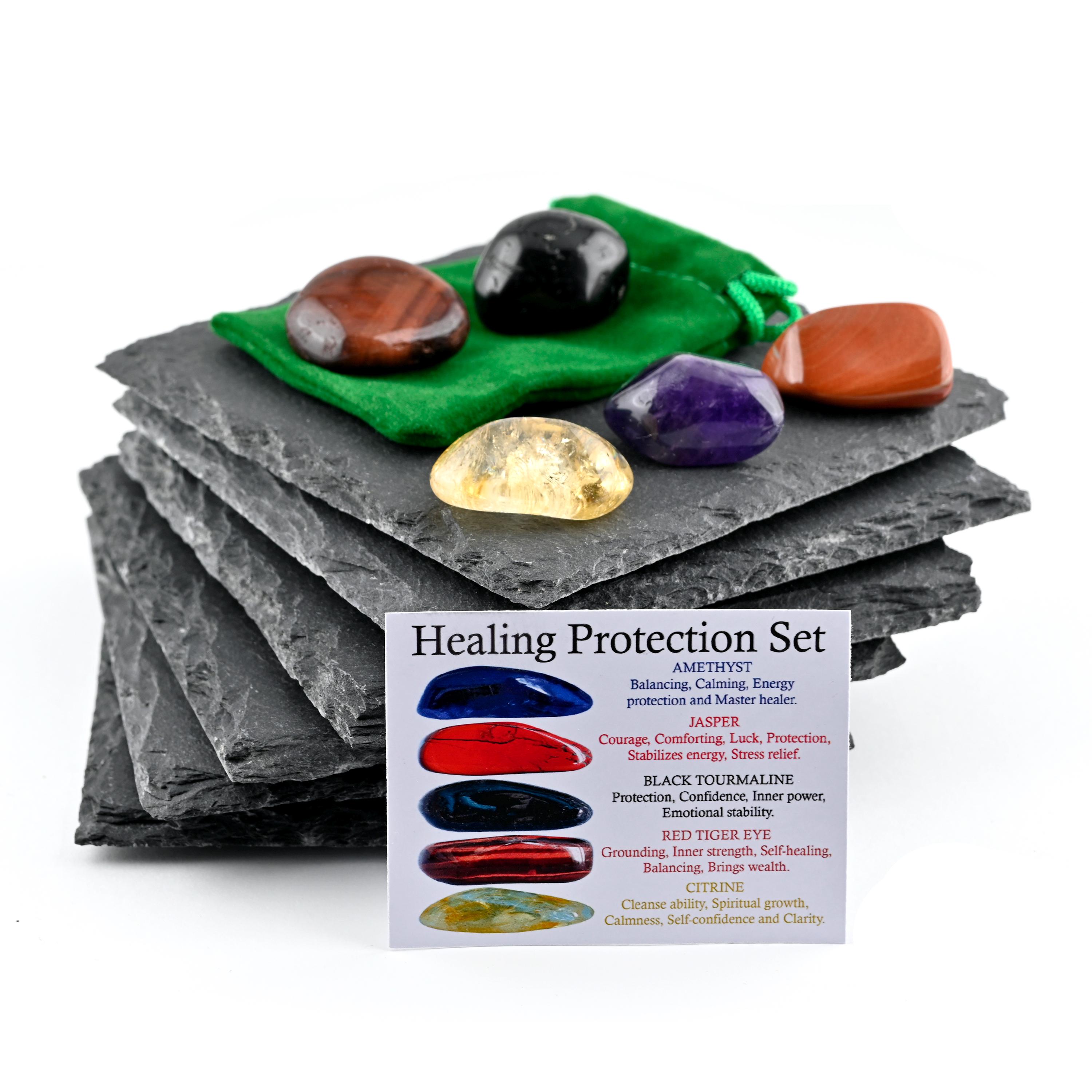 Healing Protection Crystals Set, Healing, Protection, Amethyst