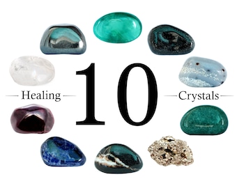 Set of 10 Healing Crystals,Balance And Energy, Gift For Crystal Lovers, Healing 3
