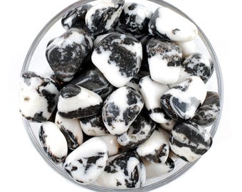 Zebra Jasper Tumbled Stone, Black And White Crystal, Balance & Altar Ritual Healing Gem