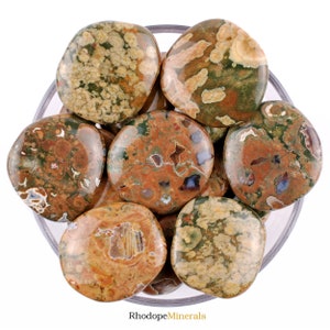 Rainforest Rhyolite Palm Stone, Rainforest Rhyolite, Palm Stone, Palm Stones, Smooth Stones, Stones, Crystals, Rocks, Gifts, Gemstones, Gems