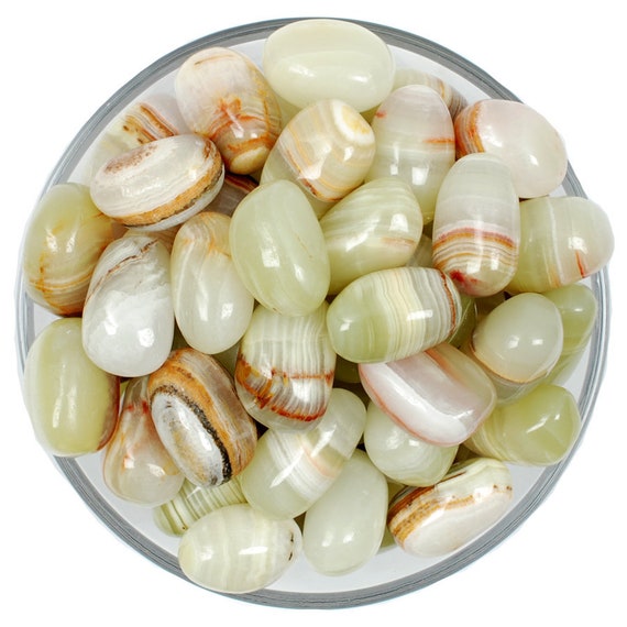 One Green Aragonite Tumbled Stone Green Aragonite Tumbled Etsy