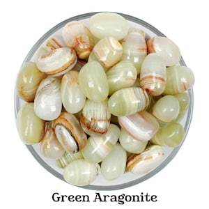 Green Aragonite Tumbled Stone, Aragonite, Tumbled Stones, Onyx Marble, Stones, Crystals, Rocks, Gifts, Wedding Favors, Gemstones, Gems image 1