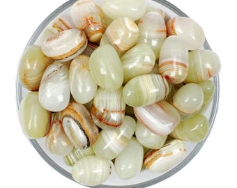 Green Aragonite Tumbled Stone, Aragonite, Tumbled Stones, Onyx Marble, Stones, Crystals, Rocks, Gifts, Wedding Favors, Gemstones, Gems