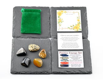 Positive Energy Crystal Set, High Vibe and Happiness, Gift for