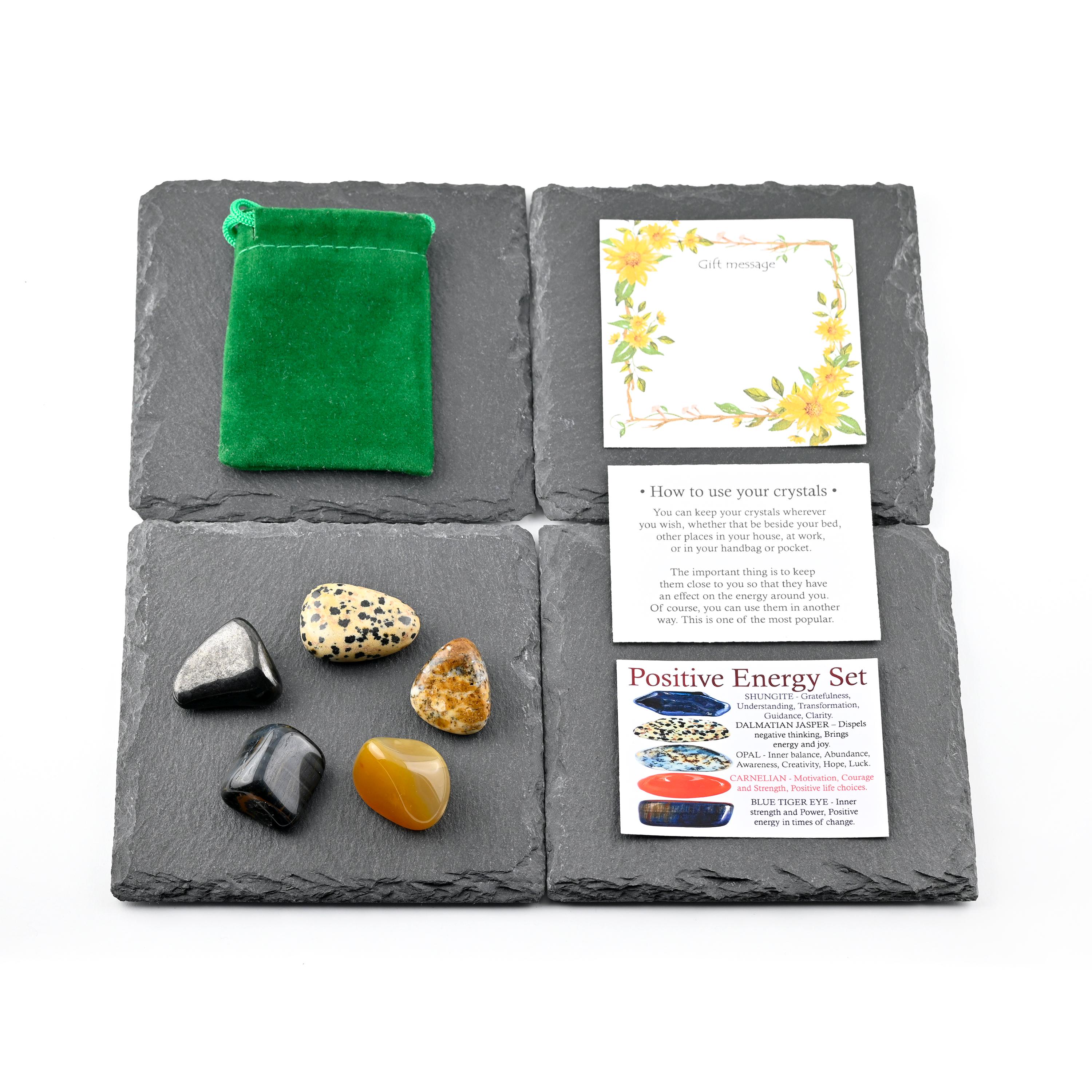 Positive Energy Crystal Set, High Vibe and Happiness, Gift for