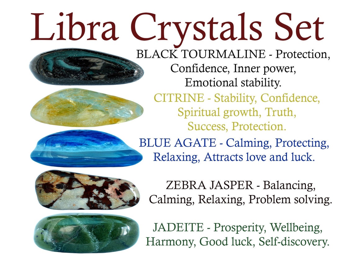 Libra Crystals Set Libra Crystal Set Crystals for Libra Etsy
