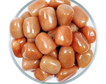 Red Aventurine Tumbled Stone, Success And Manifestation, Altar Ritual Gem