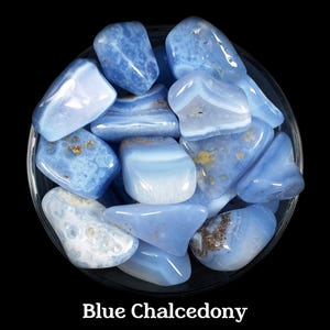 Blue Chalcedony Tumbled Stone, Natural Peace And Communication, Ritual Gem image 1