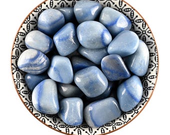 Blue Aventurine Tumbled Stone, Polished Indigo Crystal, Calm And Altar Ritual Gem