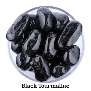 Black Tourmaline, Black Tourmaline, Tumbled Stones, Tourmaline, Stones, Crystals, Rocks, Gifts, Wedding Favors, Gemstones, Gems, Zodiac image 1