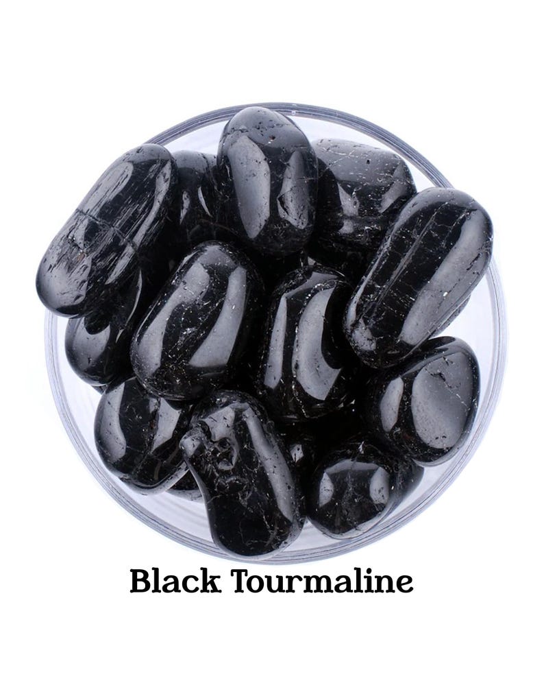 Black Tourmaline, Black Tourmaline, Tumbled Stones, Tourmaline, Stones, Crystals, Rocks, Gifts, Wedding Favors, Gemstones, Gems, Zodiac image 1