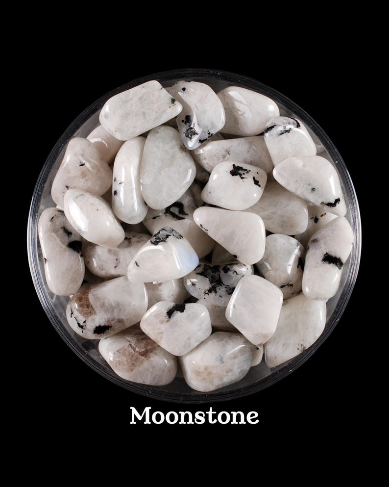 Rainbow Moonstone Tumbled Stone, Intuition, Emotional Balance And Divine Feminine Crystal image 1