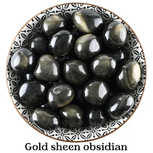 Gold Obsidian Trommelstein, Gold Obsidian, Goldener Obsidian, Sternzeichen Schütze, Löwe, Trommelsteine, Geschenke, Edelstein