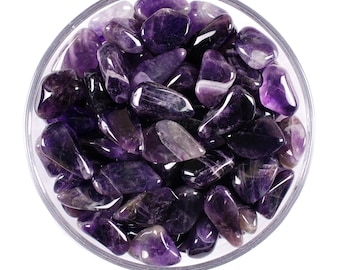 Amethyst Tumbled Stone, Gift For Crystal Lovers, Natural Purple Quartz Gemstone