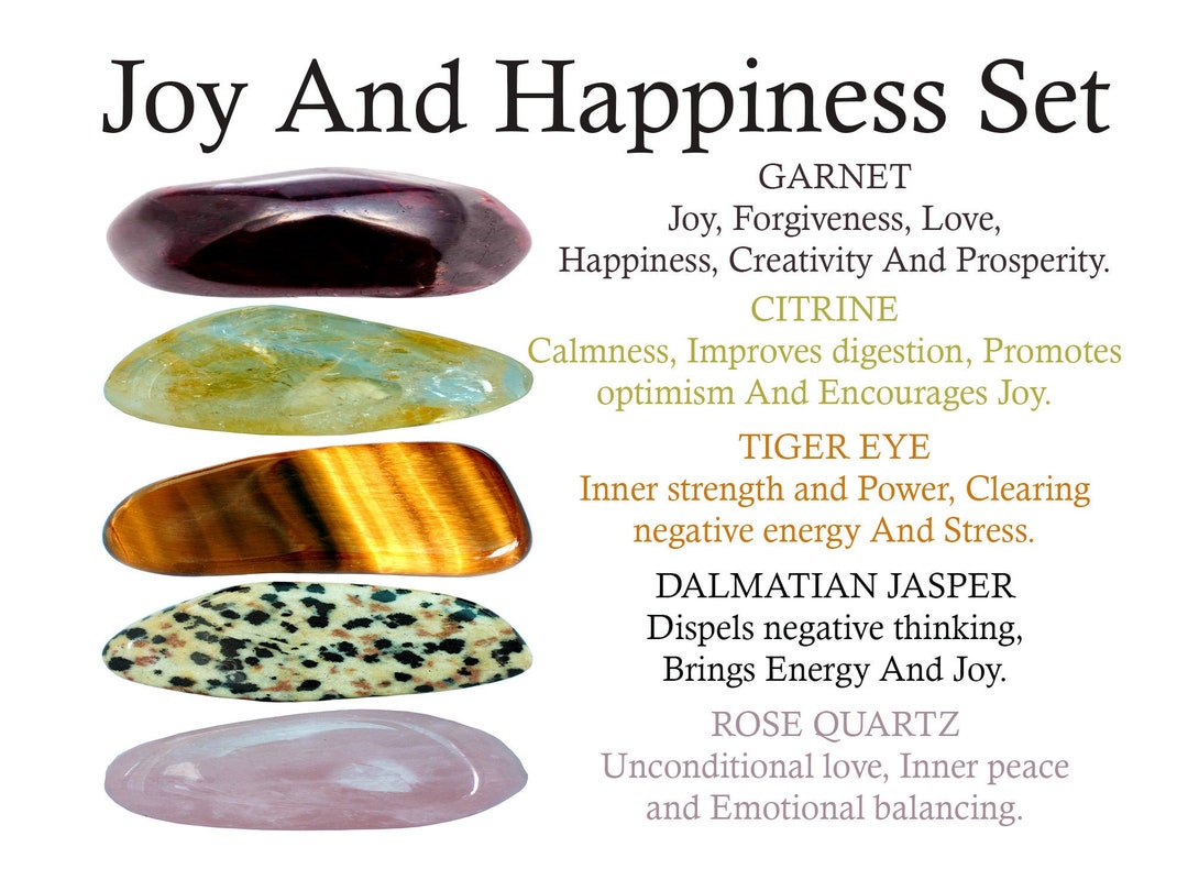 Joy and Happiness Crystals Set Joy and Happiness Crystals Etsy