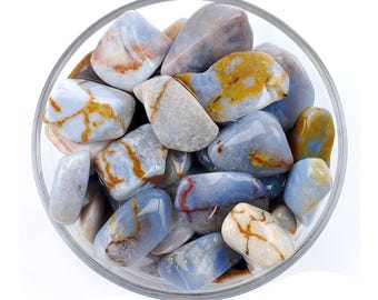 Blue Chalcedony Tumbled Stone, Blue Chalcedony, Tumbled Stones, Chalcedony, Stones, Crystals, Rocks, Gifts, Gemstones, Gems, Zodiac Crystals