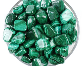 Malachite Tumbled Stone, Malachite, Tumbled Stones, Stones, Crystals, Rocks, Gifts, Gemstones, Gems, Zodiac Crystals, Healing Crystals