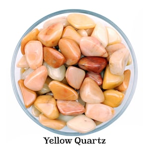 Yellow Quartz Tumbled Stone, Natural Golden Yellow Gemstone, Positivity Gems image 1