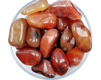 Red Agate Tumbled Stone, Agate Crystal, Root Chakra Grounding Gem, Fiery Protection Gift