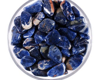 Sodalite Tumbled Stone, Gift For Crystal Lovers, Natural Blue Veined Gemstone