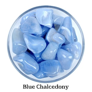Blue Chalcedony Tumbled Stone, Natural Calm And Diplomacy, Altar Ritual Gem image 1