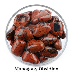 Mahogany Obsidian Tumbled Stone, Protection And Grounding, Root Chakra Gem