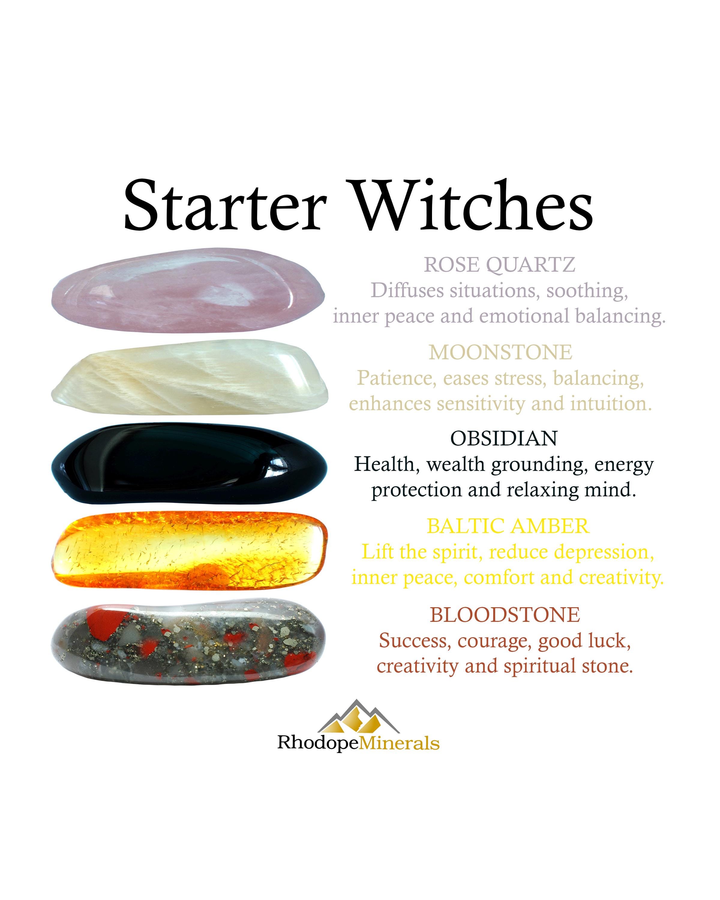 Starter Witches Crystal Set, Spiritual Magic, Gift for Crystal
