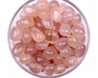 Pink Chalcedony Tumbled Stone, Natural Peace And Kindness, Altar Ritual Gem