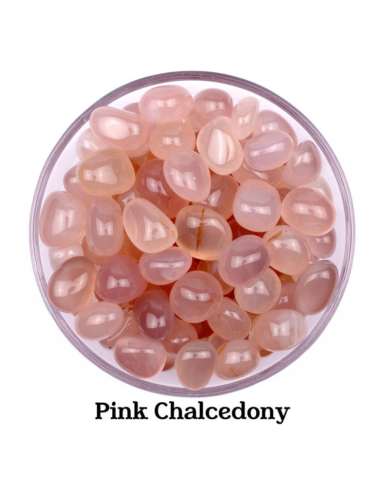 Pink Chalcedony Tumbled Stone, Natural Peace And Kindness, Altar Ritual Gem image 1