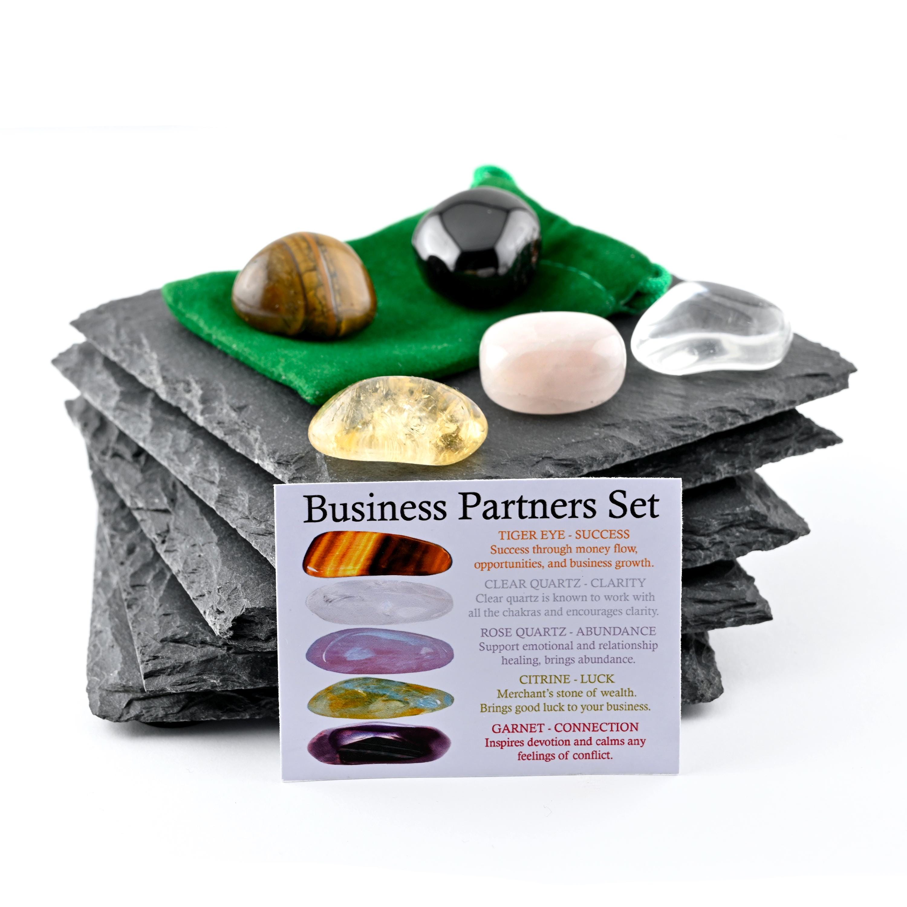Business Partners Crystals Set, Success and Collaboration Stones