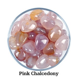 Pink Chalcedony Tumbled Stone, Calm, Kindness And Emotional Balance, Heart Chakra Soothing Crystal Nurturing, Gift For Cancer Sagittarius image 1