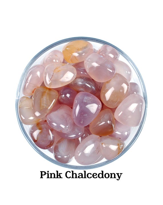 Pink Chalcedony Tumbled Stone, Calm, Kindness And Emotional Balance, Heart Chakra Soothing Crystal Nurturing, Gift For Cancer Sagittarius