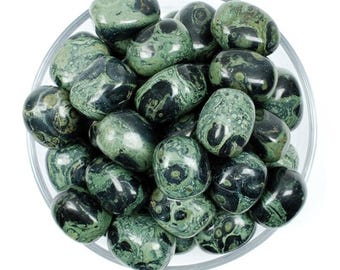 Kambaba Jasper Tumbled Stone, Exotic Crocodile Jasper, Grounding And Peace Gemstone