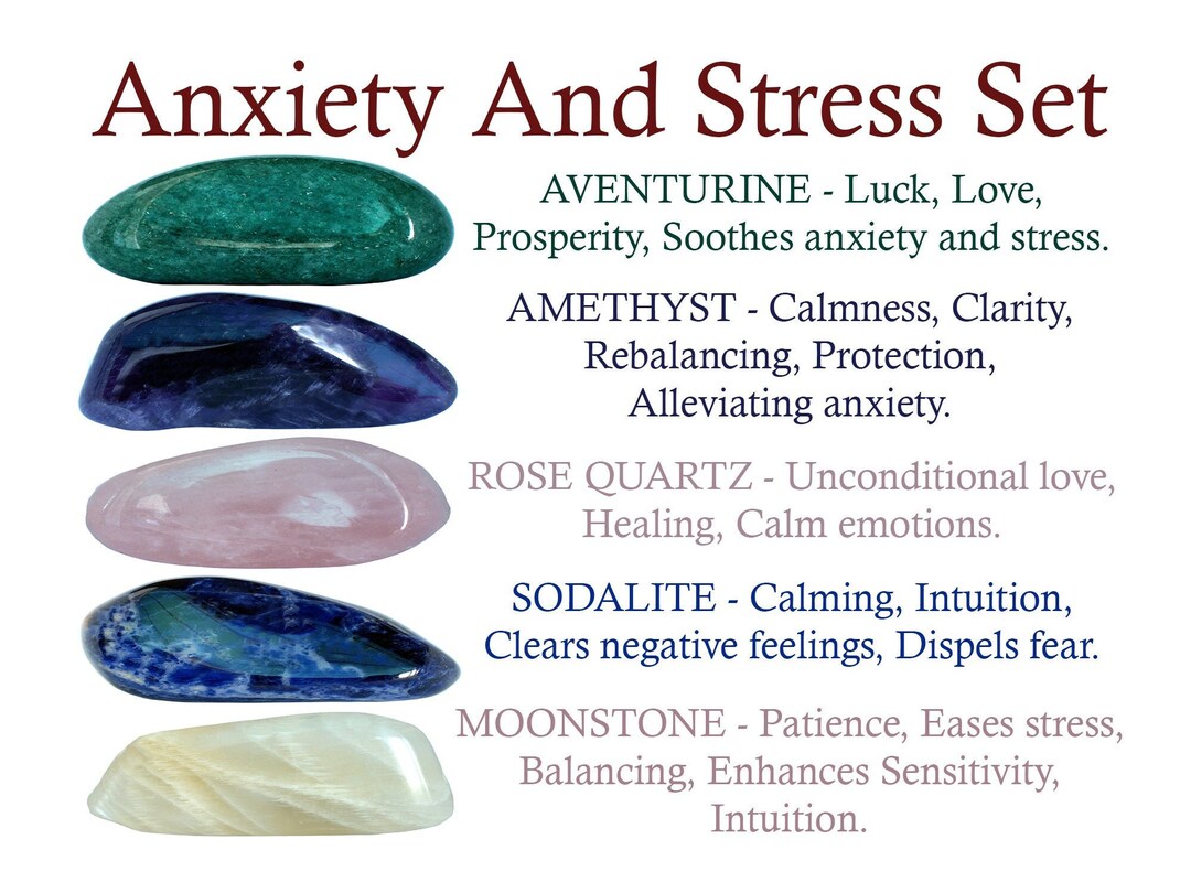 Anxiety and Stress Crystals Set Anxiety and Stress Gift Etsy
