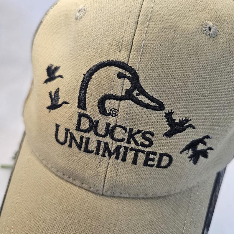 Ducks Unlimited Mossy Oak Camo Strap back Hat Cap DU Leader Adjustable Band image 4