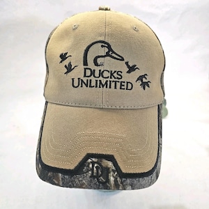 Ducks Unlimited Mossy Oak Camo Strap back Hat Cap DU Leader Adjustable Band image 1