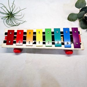 Vintage FP Fisher Price Pull a Tune Wooden Xylophone Musical toy 1964