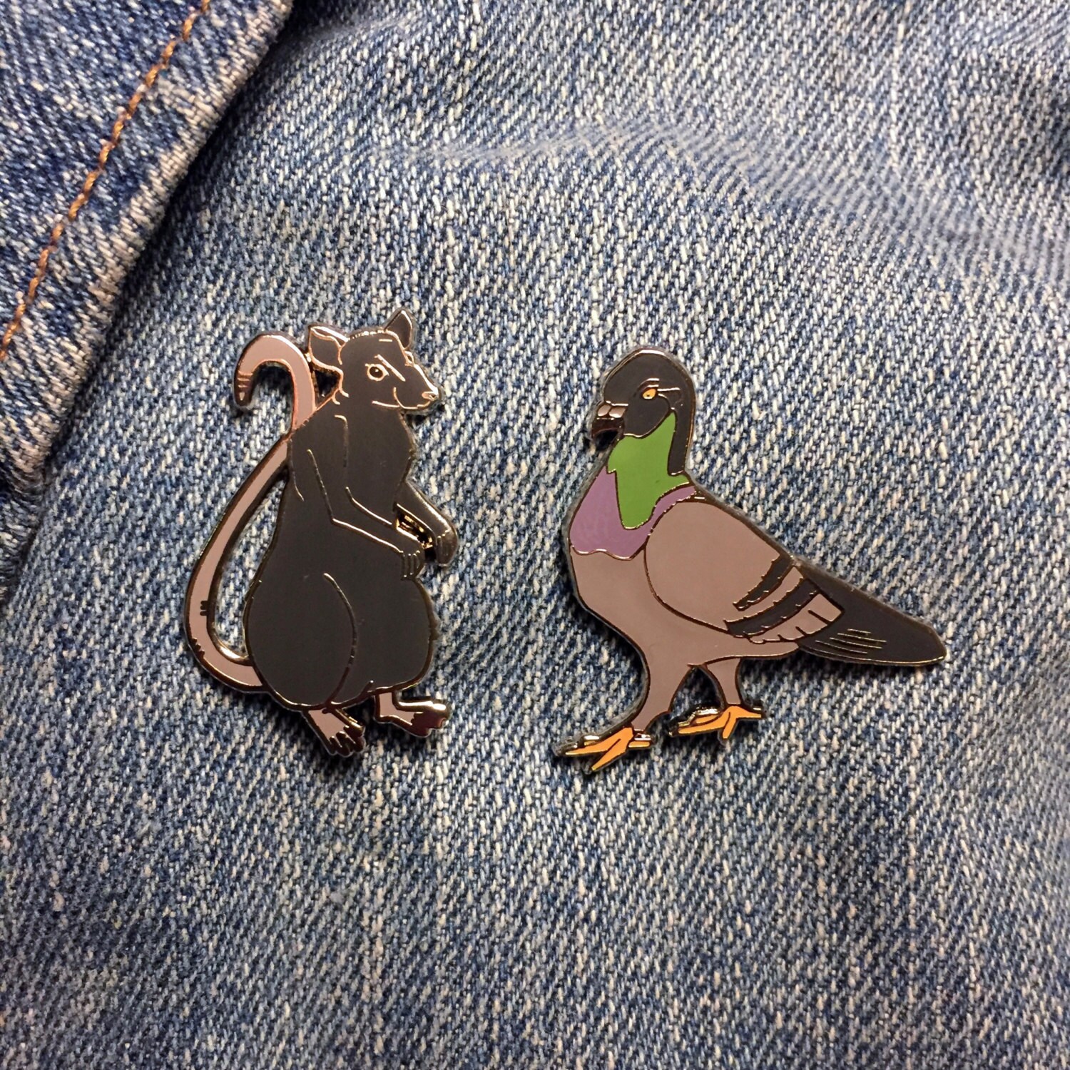 Rat Enamel Pin Etsy