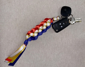Graduation gift - Mini Ribbon Lei Keychain - Filipino colors