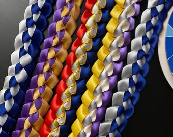 Custom Graduation Ribbon Lei - choose your colors! 2 color Lei