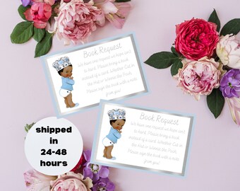 Baby Shower book request card African Prince book request  Caucasian prince book request card