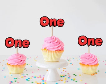 Horror Birthday Cupcake toppers Horror Cupcake Toppers Any Age Cupcake Toppers Any Number Cupcake Toppers