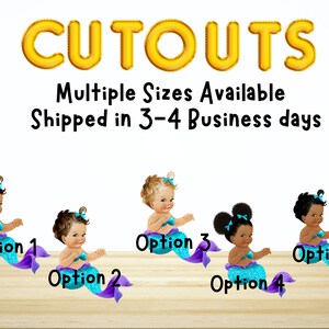 Baby Shower Centerpiece Cutouts African American Caucasian Baby Girl Centerpiece Cutouts Baby Shower Centerpiece Favor Centerpiece decor