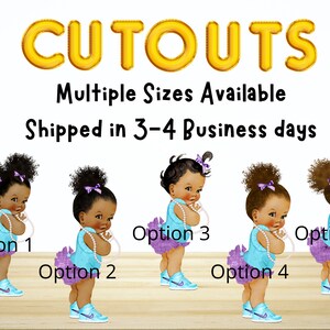 Baby Shower Centerpiece Cutouts African American Caucasian Centerpiece Cutouts Baby Shower Centerpiece Decor
