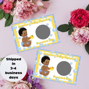 Printed Baby Shower Scratch off Ticket Rubber Duck Baby Shower Scratch off Ticket