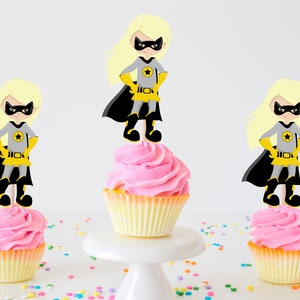 Kids Birthday Cupcake Topper Superhero Cupcake Topper Superhero Cupcake Toppers Superhero Cake Topper