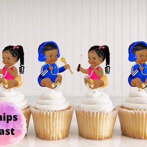 Gender Reveal Cupcake Toppers Gender Reveal Cake Toppers Gender Reveal baby shower toppers  gender reveal baby shower favors